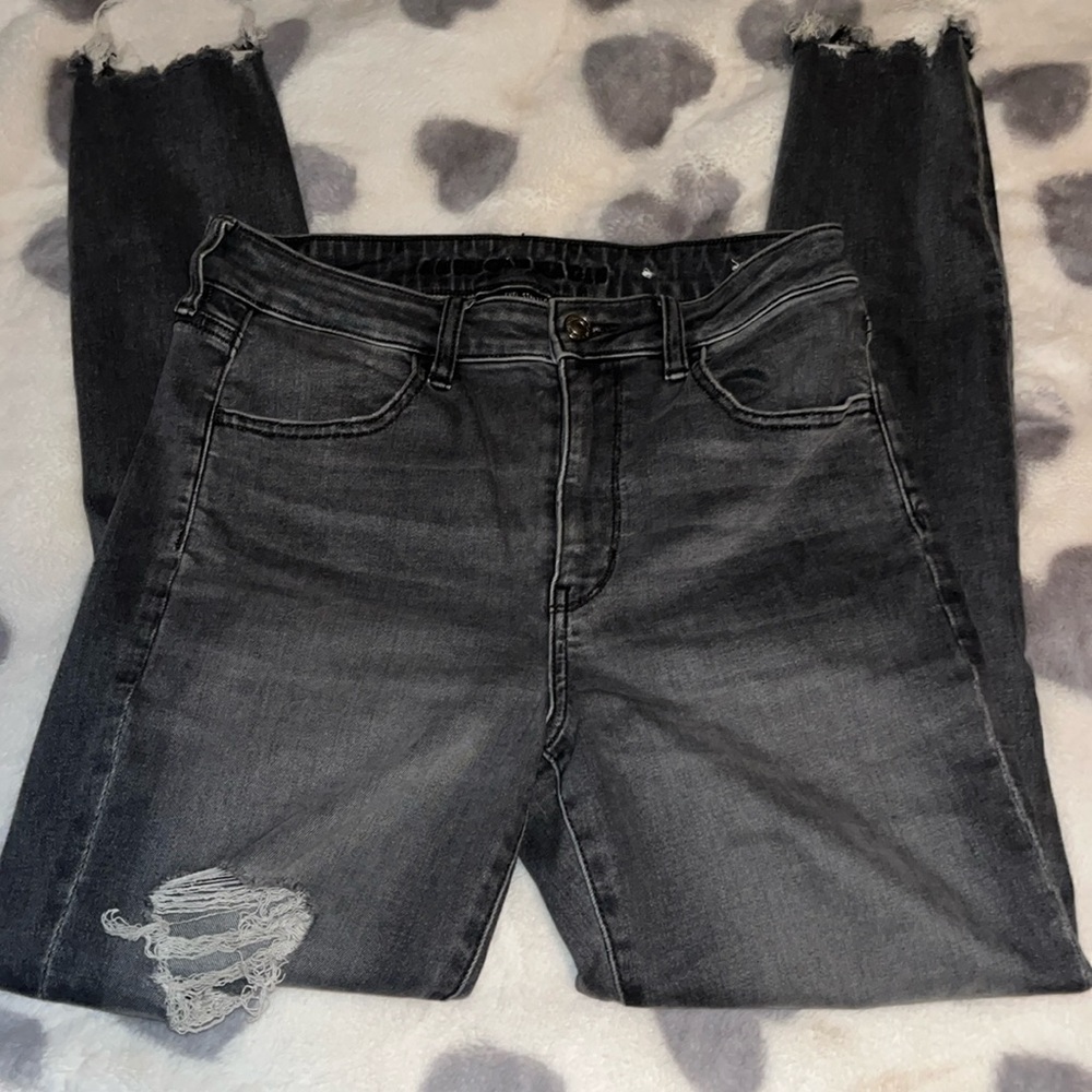 American Eagle Smoke Grey High Rise Skinny Jeans